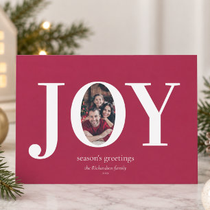 Cartão De Festividades Natal com Foto Personalizada da Família Moderna