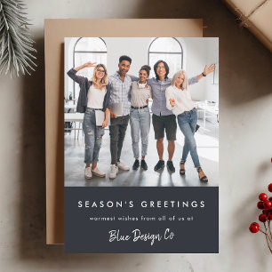 Cartão De Festividades Natal comercial Foto da Equipe de Na moda modern
