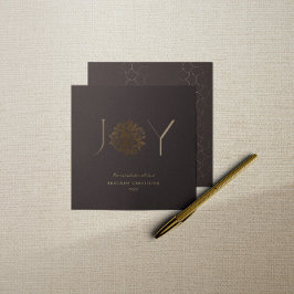 Cartão De Festividades Natal corporativo da moderna Elegante JOY