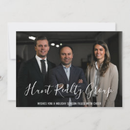 Cartão De Festividades Natal corporativo de fotos de negócios modernas