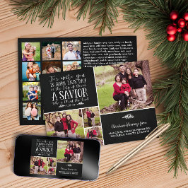 Cartão De Festividades Natal Cristão Luke 2 Feriado de Fotografia Múltipl