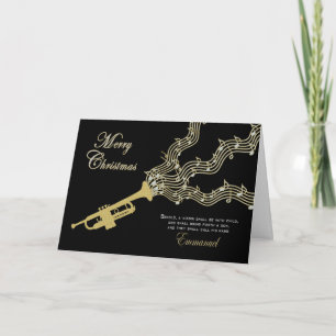 CARTÃO DE FESTIVIDADES NATAL - CRISTÃO - TRUMPET - MÚSICA