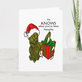 Cartão De Festividades Natal Cthulhu