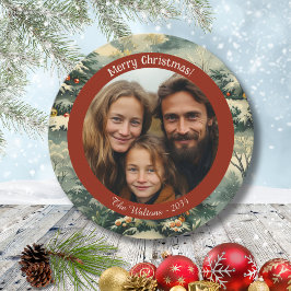 Cartão De Festividades Natal da Árvore de natais vintages