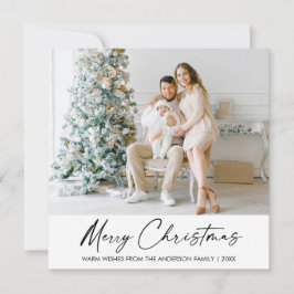 Cartão De Festividades Natal da Caneta de Tinta Elegante Moderna