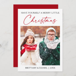 Cartão De Festividades Natal da Caneta de Tinta Vermelha da Caligrafia