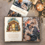 Cartão De Festividades Natal da Cena de Natividade Russa<br><div class="desc">Cartão de Natal Elegante com uma bela ilustração da cena da natividade com uma mensagem de Natal personalizável. Basta adicionar seu texto neste modelo fácil de usar e adorar este cartão com suas fotos favoritas para torná-lo um cartão de feriado único.</div>