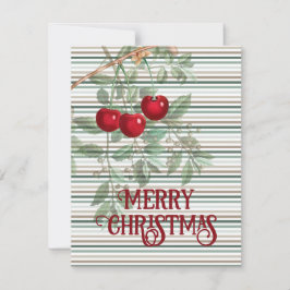 Cartão De Festividades Natal da Cherry - Natais vintages