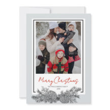 Natal da Cinza Negra Vermelha Moderna e Elegante