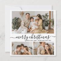 Natal da Colagem de Fotos em Branco Negro Simples