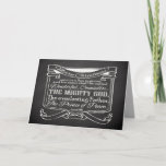 Cartão De Festividades Natal da Escritura de Chalkboard<br><div class="desc">Personalizar este item Verso da Bíblia de Natal com Escritura de Passagem de Isaiah 9:6... Para nós é dado um filho: E o seu nome deve ser chamado Maravilhoso, Conselheiro, O DEUS MELHOR, O Pai eterno, O Príncipe da Paz. ~Isaiah 9:6 cinzas escuras e quadro negro com gráfico de texto...</div>