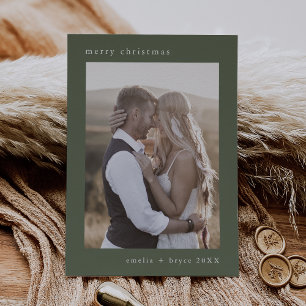 Cartão De Festividades Natal da Família Boêmia Verde da EMELIA