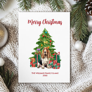 Cartão De Festividades Natal da Família Cachorro Cachorro Cachorro Bonito