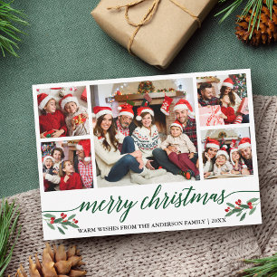 Cartão De Festividades Natal da família de fotos 5 para a caligrafia ver