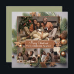 Cartão De Festividades Natal da família de fotos "Cute 3" elegante Evergr<br><div class="desc">Um elegante e moderno feriado festivo de Natal evergreen, 3 cartões de saudação da família de fotos com boho rústico evergreen boughs e ornamentos, em bonitinhos terraços leves e matizes verdes. Vírus moderno russo. Substitua essas fotos marcadoras por suas próprias fotos de feriado. Personalize com suas fotos e coloque-as no...</div>