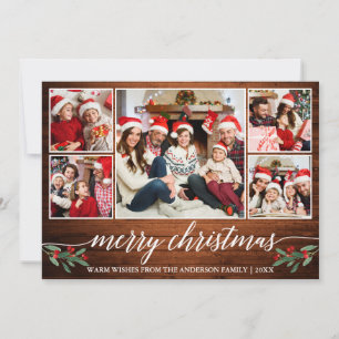 Cartão De Festividades Natal da família de fotos da Madeira 5 da Caligra