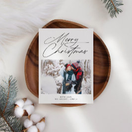 Cartão De Festividades Natal da família de scripts do Modern Boho