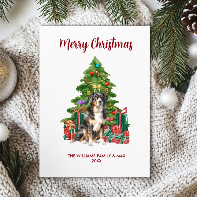 Cartão De Festividades Natal da família dos cães das montanhas Bernese (Criador carregado)