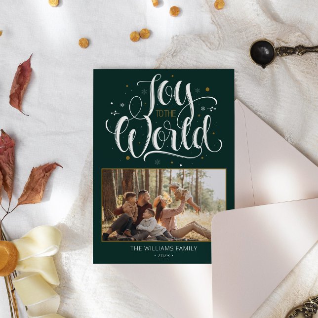 Cartão De Festividades Natal da família Elegant (Criador carregado)