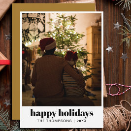 Cartão De Festividades Natal da família minimalística na moda moderna