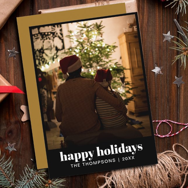 Cartão De Festividades Natal da família minimalística na moda moderna (Criador carregado)