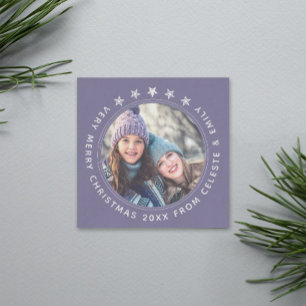 Cartão De Festividades Natal da Lavanda da filha da mãe personalizável