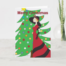 Cartão De Festividades Natal da Moda Antiga