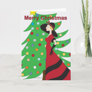 Cartão De Festividades Natal da Moda Antiga