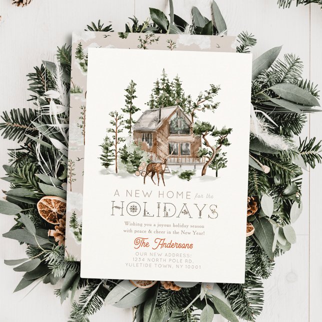 Cartão De Festividades Natal da nova casa de algodão (Criador carregado)