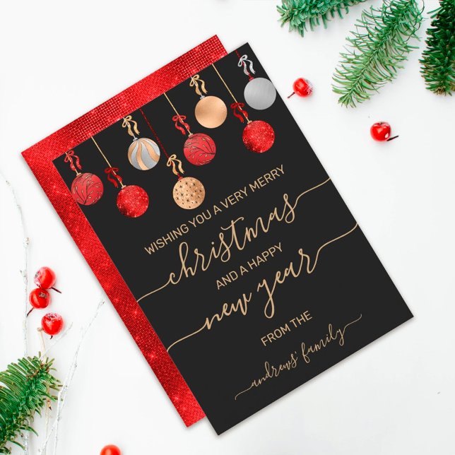 Cartão De Festividades Natal da Ornação de Manipulação Dourada de Lata Ve (Criador carregado)