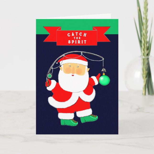 Cartão De Festividades Natal da Pesca (Frente)