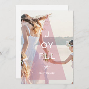 Cartão De Festividades Natal da sobreposição de árvores cor-de-rosa