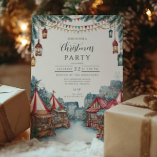 Cartão De Festividades Natal da vila de inverno festiva
