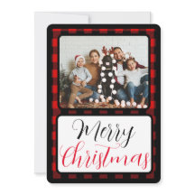 Natal da Xadrez Bufflo Preta e Vermelha