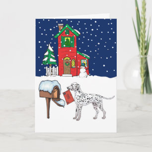 Cartão De Festividades Natal Dalmatian
