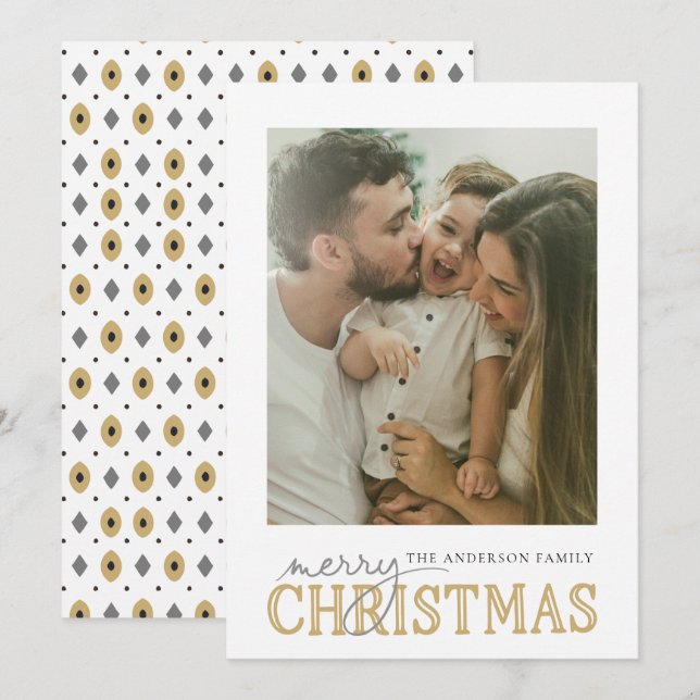 Cartão De Festividades Natal das felizes (Frente/Verso)
