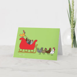 Cartão De Festividades Natal das galinhas