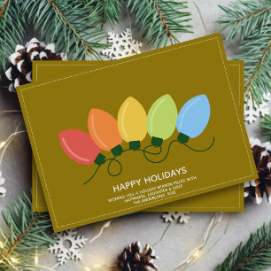 Cartão De Festividades Natal das Luzes Gráficas Modernas