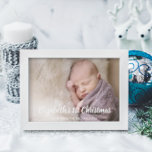 Cartão De Festividades Natal de 1rua<br><div class="desc">O cartão de Natal de 1rua do bebê. Crédito fotográfico Fotografia © Storytree Studios,  Stanford,  CA. A imagem modelo deve ser substituída pela sua própria foto</div>
