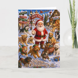 Cartão De Festividades Natal de Apreciação do Fun Doggie Daycare