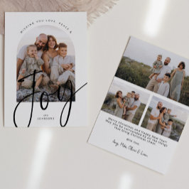 Cartão De Festividades Natal de Arch de Script Moderno de Alegria Minimal