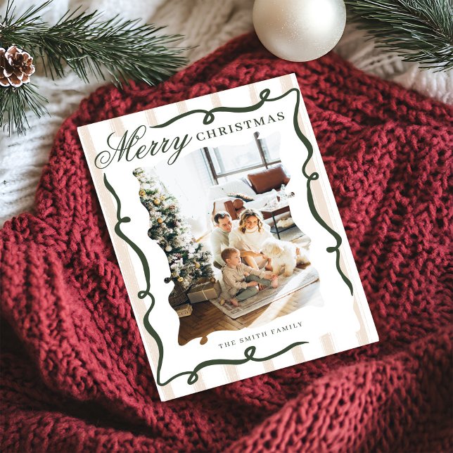 Cartão De Festividades Natal de Arco Desenhado à Mão Whimsical (Criador carregado)