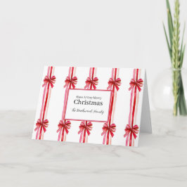 Cartão De Festividades Natal de Arcos Vermelhos Rosa