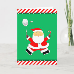 Cartão De Festividades Natal de Badminton