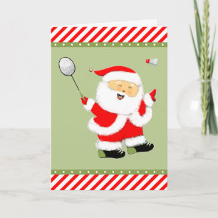 Cartão De Festividades Natal de Badminton
