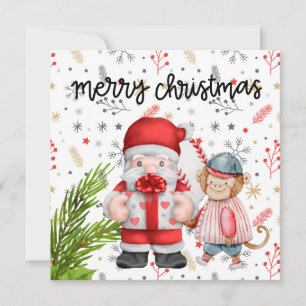 Cartão De Festividades Natal de baseball com presentes e bola