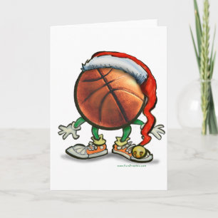 Cartão De Festividades Natal de basquetebol