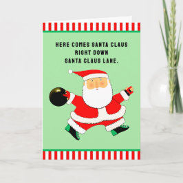 Cartão De Festividades Natal de Boliche