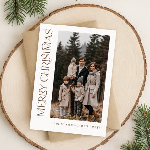 Cartão De Festividades Natal de Duas Famílias de Fotografias Verticais de