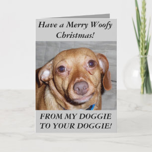 Cartão De Festividades NATAL DE feliz WOOFY